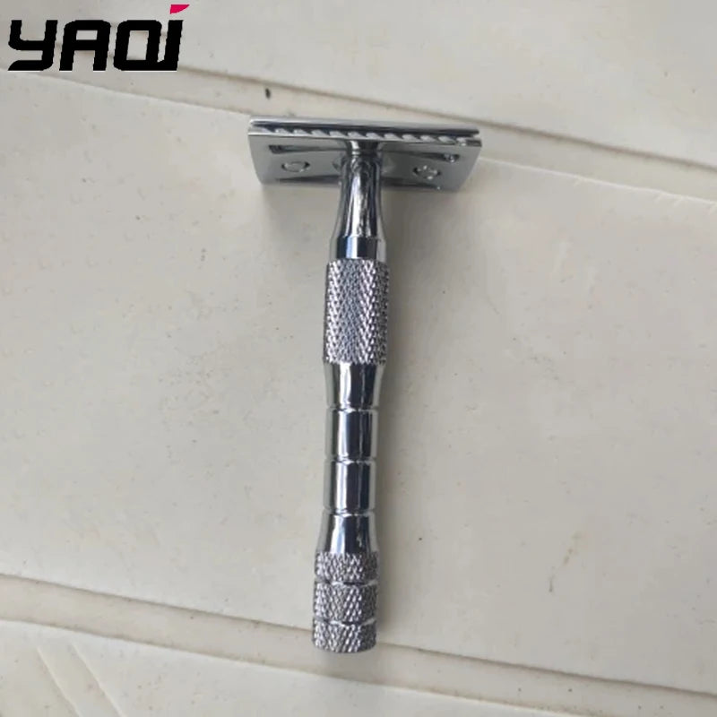 Yaqi Chrome Color Wet Shaving Double Edge Safety Razor Gift With 97mm Total Length And 92g Weight Provide Comfortable Shaving Peaceful Pleasures Health and Wellness