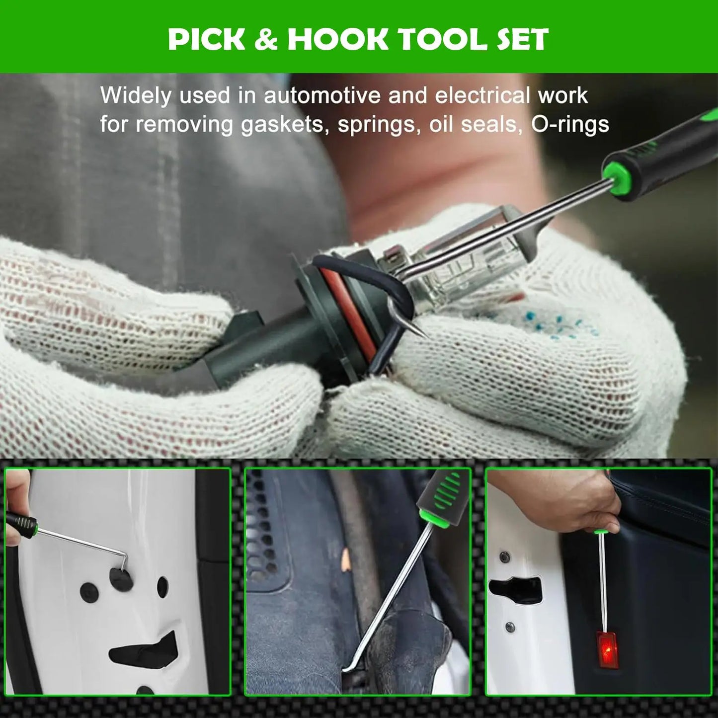 12-Piece Precision Pick & Hook Set | O-Ring Oil Seal Remover