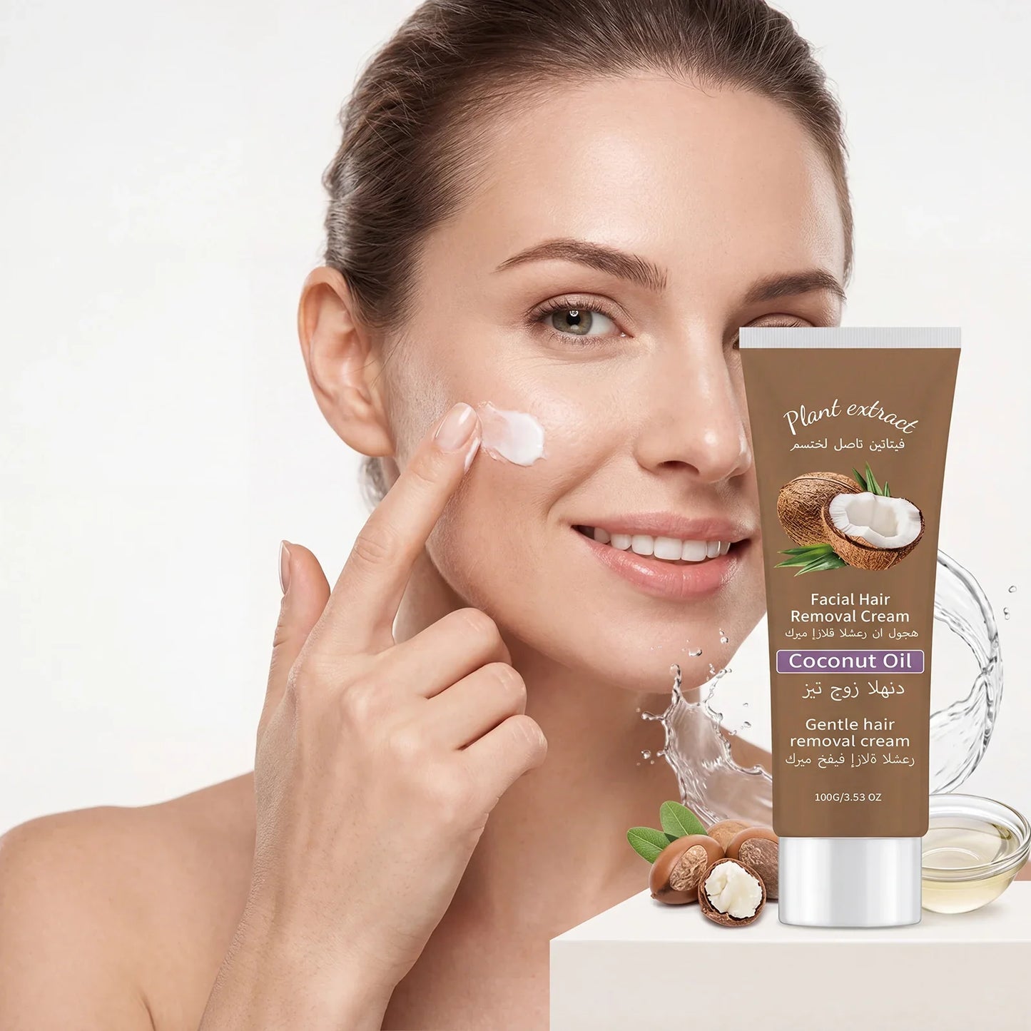 Coconut Hair Removal Cream – Painless Face & Body Depilatory