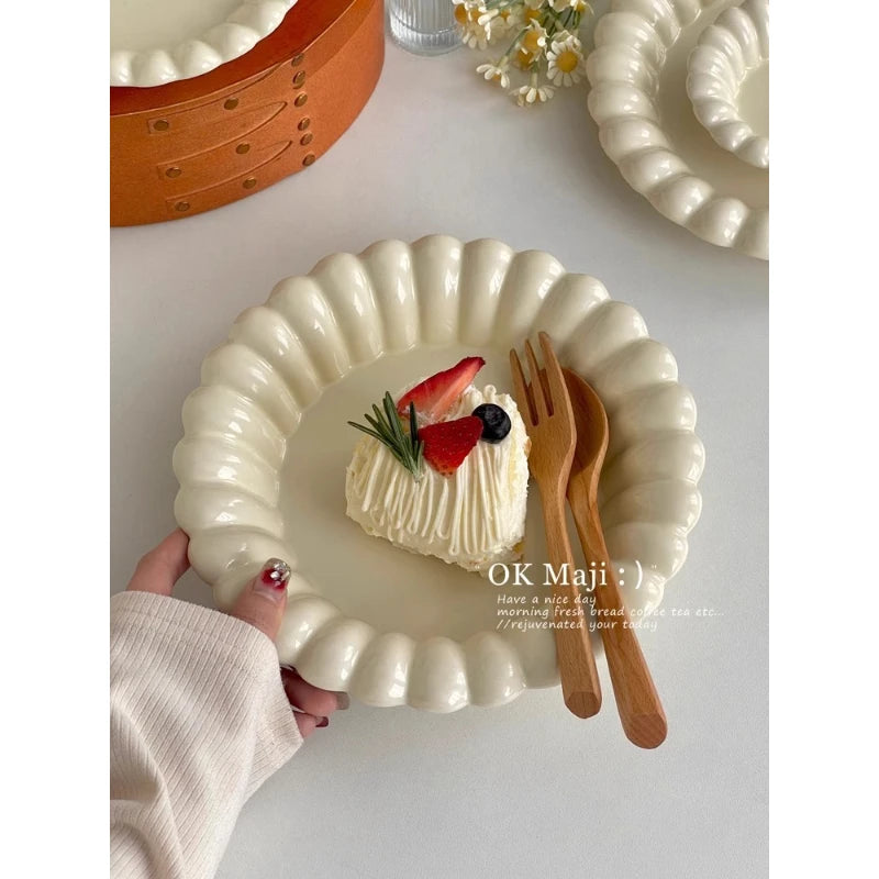 Ceramic Dinner Plates – Round Porcelain Dessert & Pasta Plate Ceramic Dinner Plate Peaceful Pleasures Health and Wellness