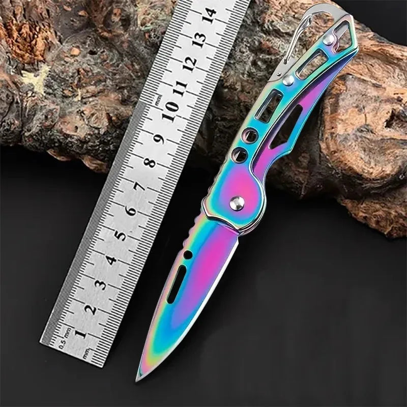 1/2/3pcs Stainless Steel Keychain Folding Knife Outdoor Carrying Knife Mirror Sharp Pocket Knife Fruit Knife Folding Knife Peaceful Pleasures Health and Wellness