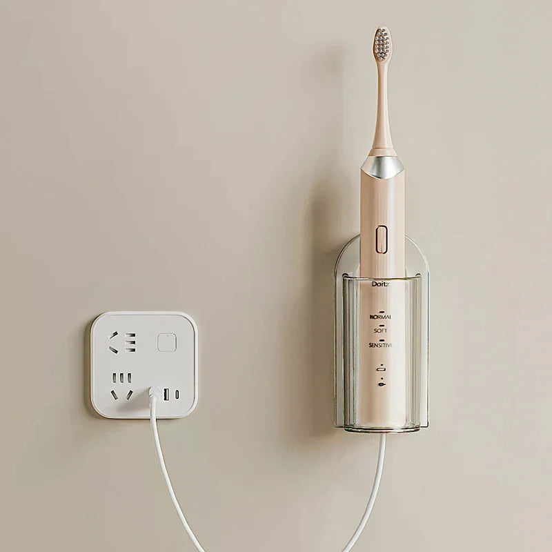 Wall Mounted Electric Toothbrush Holder – Punch-Free Toothbrush Wall Holder Peaceful Pleasures Health and Wellness