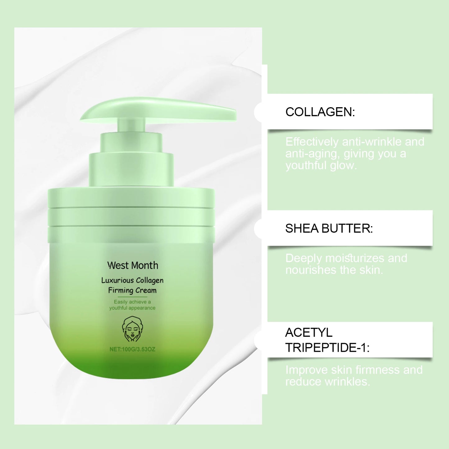 WEST MONTH Collagen Body Cream – Firm Skin & Reduce Fine Lines