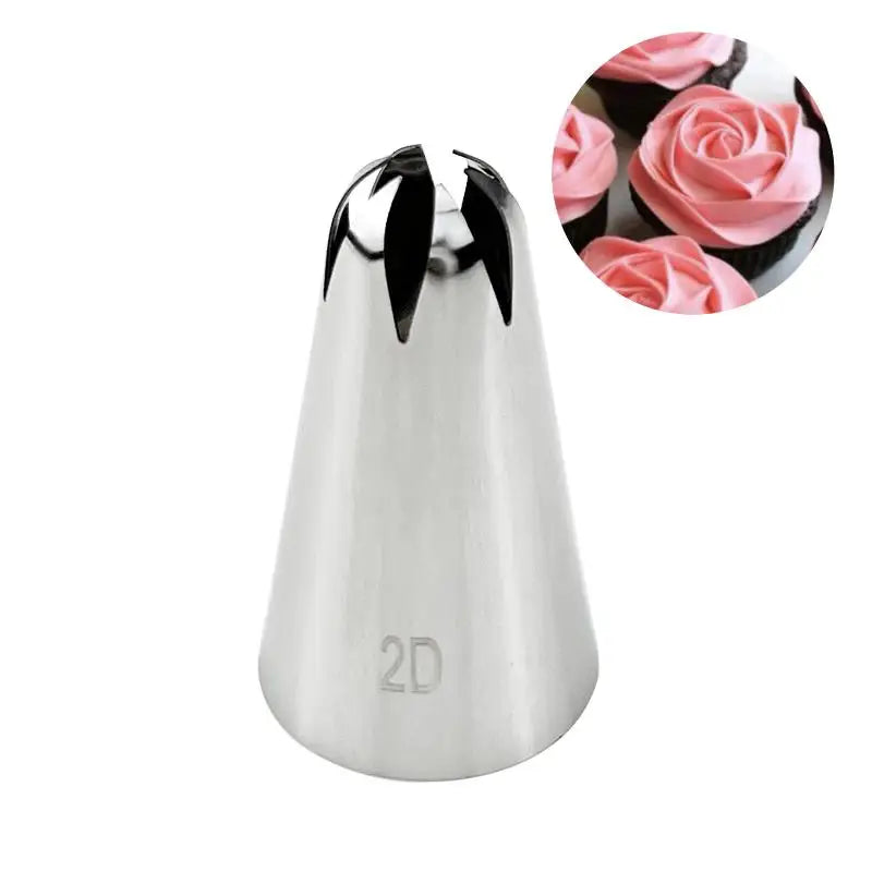 5-Piece Large Stainless Steel Cake Piping Tips Set
