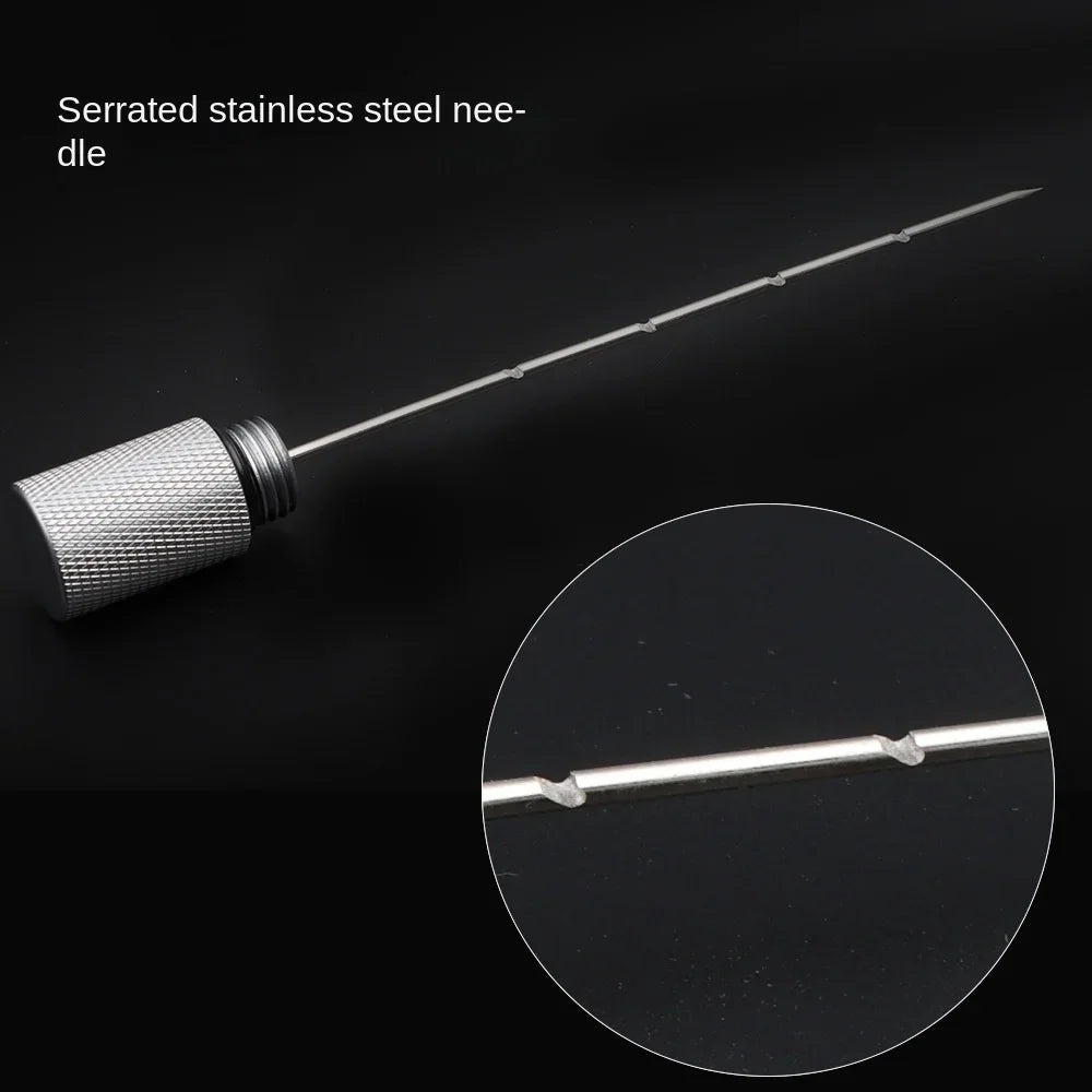 Aluminum alloy lightweight serrated with needle cigar holder unclogger drill hole type cigarette holder for Cigar Enthusiasts Peaceful Pleasures Health and Wellness