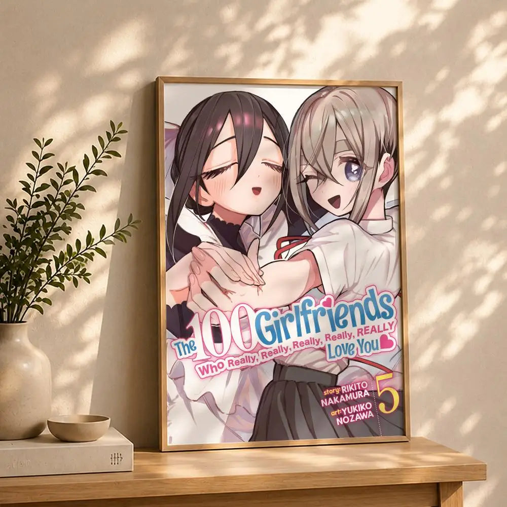 Anime Hyakkano HD Poster – Self-Adhesive Waterproof Wall Art Anime Wall Poster Peaceful Pleasures Health and Wellness White10 50X70cmNoframe