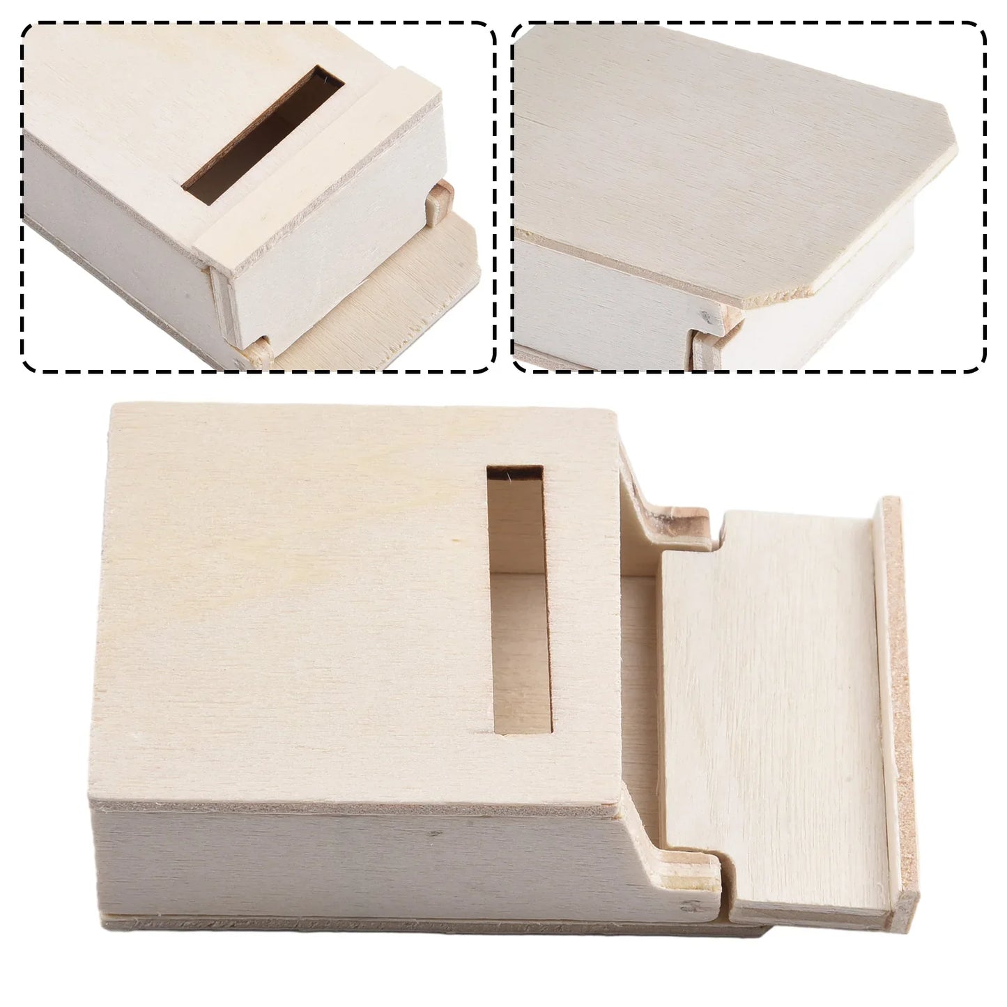 Miniature Wooden Flip Mailbox – DIY Dollhouse Craft Model