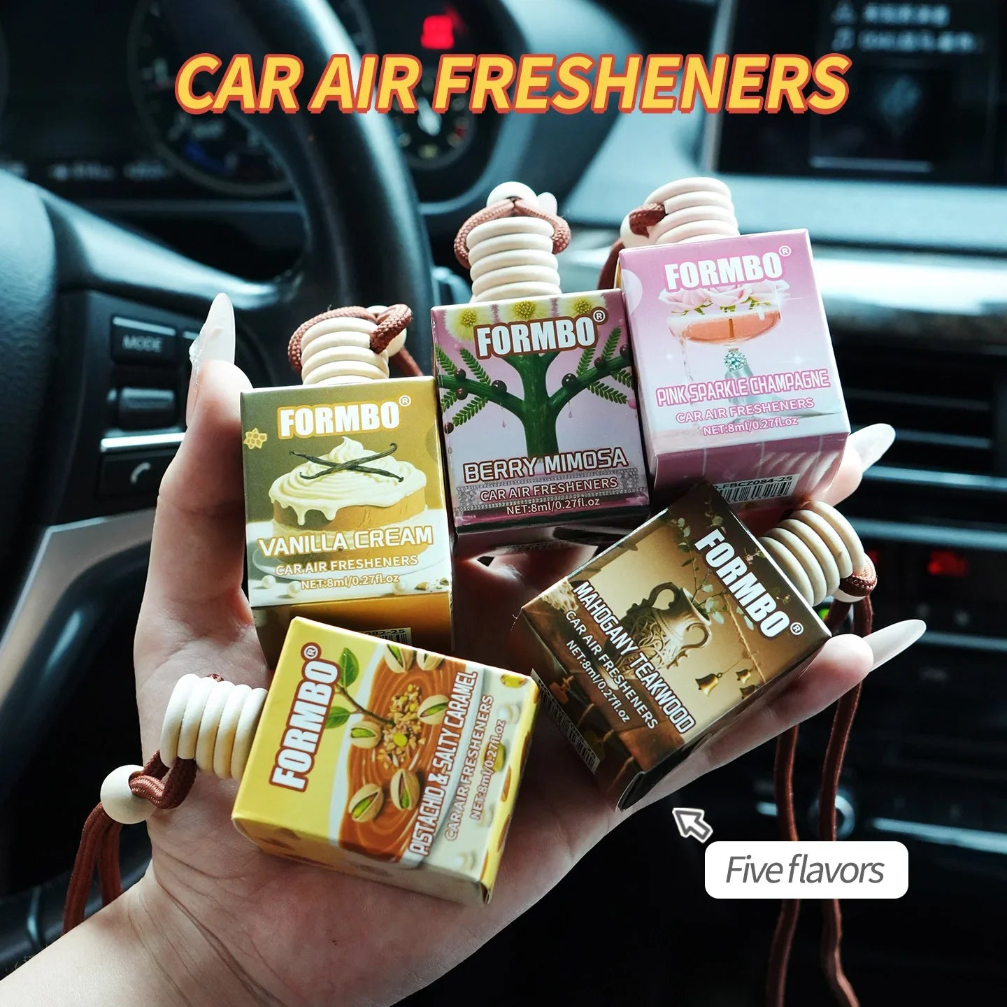 FORMBO Car Air Freshener – Long-Lasting Floral Scent