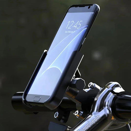 Aluminum Alloy Bike Phone Mount 360° Rotation Anti Shake Handlebar Phone Holder for Motorcycle Electric Bike and Bicycle Peaceful Pleasures Health and Wellness