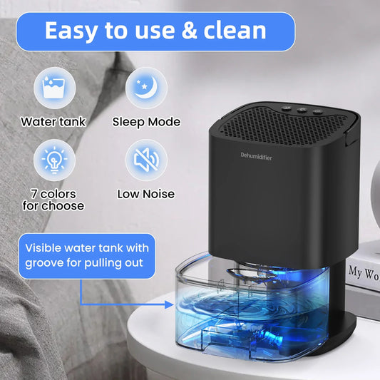 Deleaboa 1000ml Portable Dehumidifier – Home, Office & RV Portable Dehumidifier Oasis Select