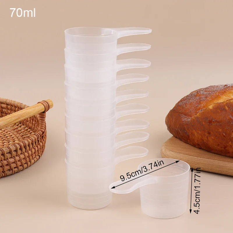 10-Pack Transparent Measuring Spoons 15/25/30/35g ML Scale