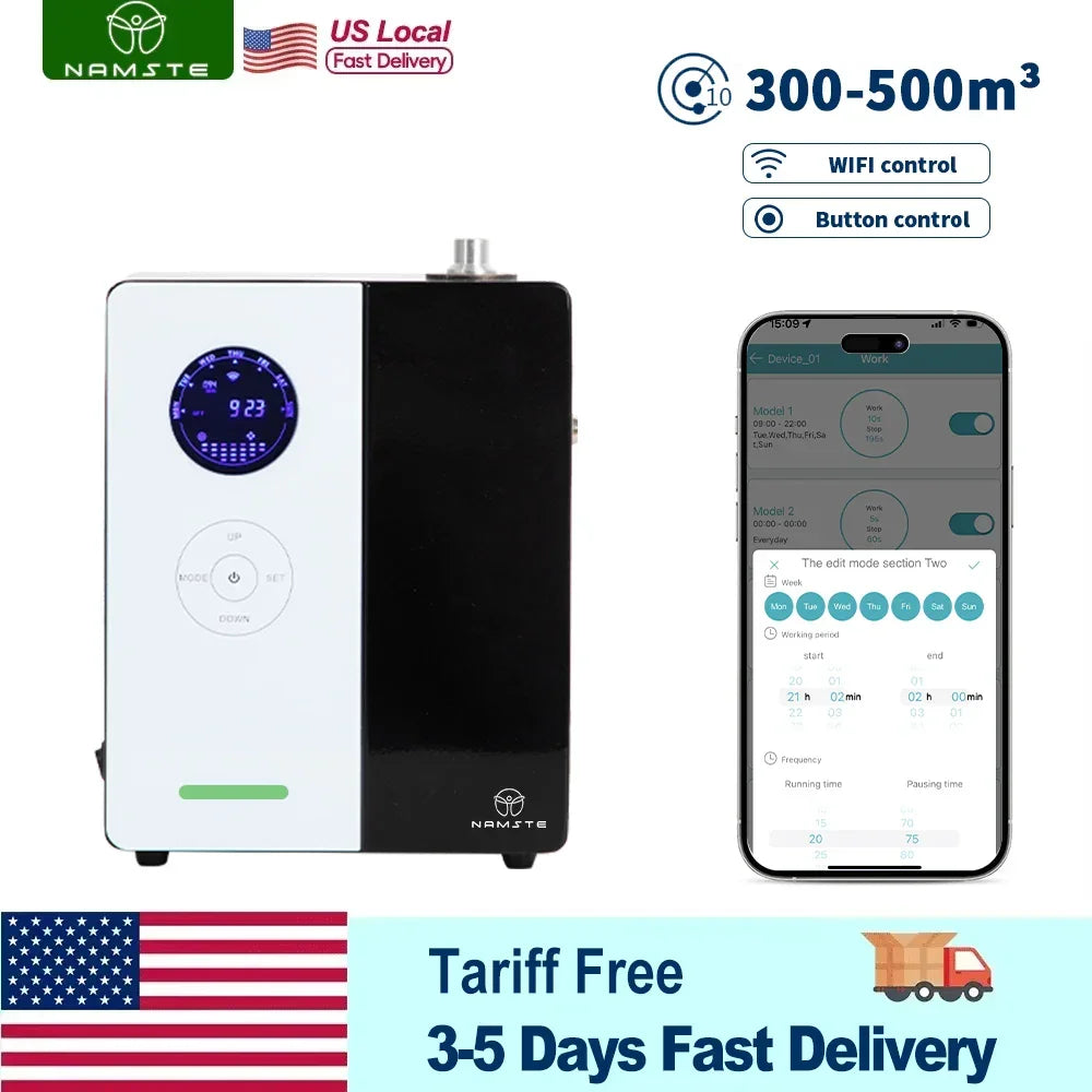 NAMSTE WiFi Scent Diffuser – 1,200 Sq Ft HVAC Smart Home Peaceful Pleasures Health and Wellness