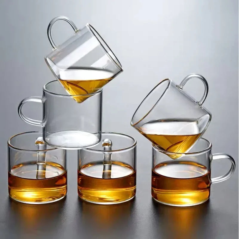 HMLOVE Glass Teapot Stainless Steel Tea Strainer Infuser Flower