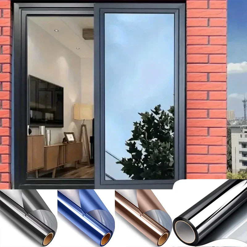 One-Way Privacy Window Film | UV & Heat Blocking | No Glue
