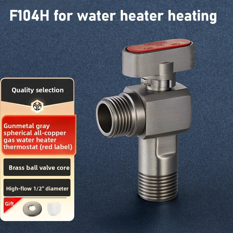 Brass High Flow Ball Valve – Angle Valve for Gas & Water Heater