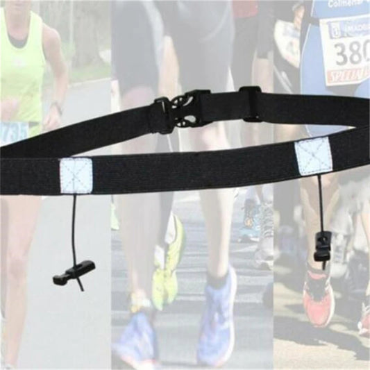 Outdoor Running Waist Belt Triathlon Marathon Race Number Belt With Gel Holder Cloth Belt Motor Gym Fitness Sport Accessories Peaceful Pleasures Health and Wellness
