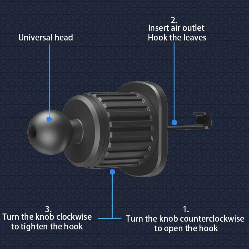 SEAMETAL Car Air Vent Phone Holder | 360° Universal Mount