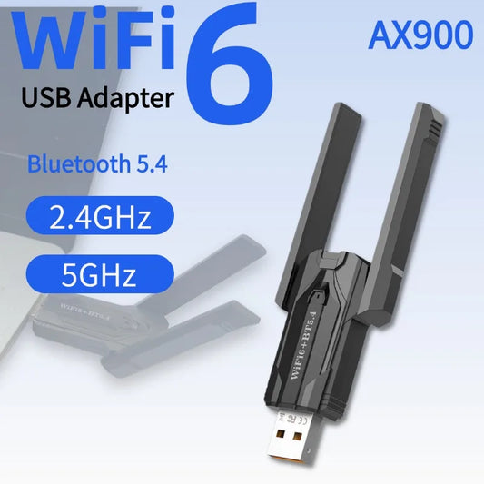 900Mbps USB WiFi Bluetooth5.4 Adapter 2in1 Network Card Dual Band 2.4G 5GHz Wi-Fi Antenna Mini Wireless Receiver PC Accessories Peaceful Pleasures Health and Wellness
