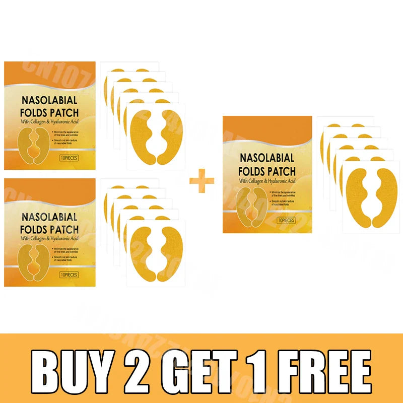 Nasolabial Folds Patch – Collagen & Hyaluronic Acid Firming Mask