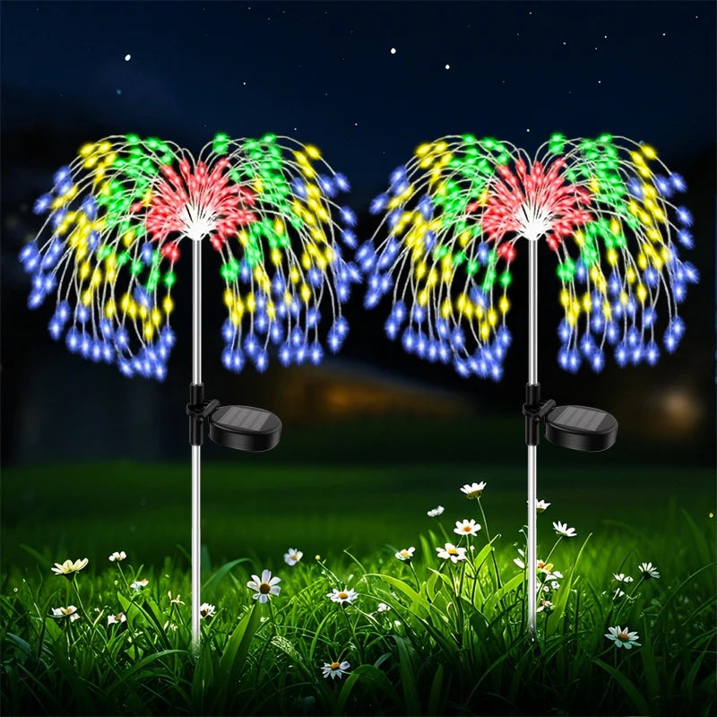 Solar Firework Pathway Lights – Waterproof LED Garden Stakes