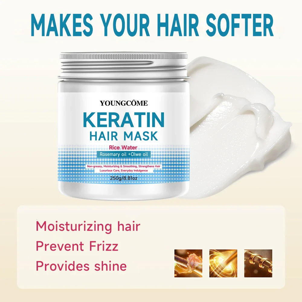 Collagen Keratin Hair Mask – Deep Moisture & Frizz Control