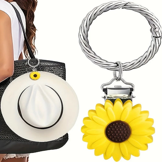Travel Clip Bag Multi-function Sunflower Leaf Shape Pendant Peaceful Pleasures Health and Wellness 1pc