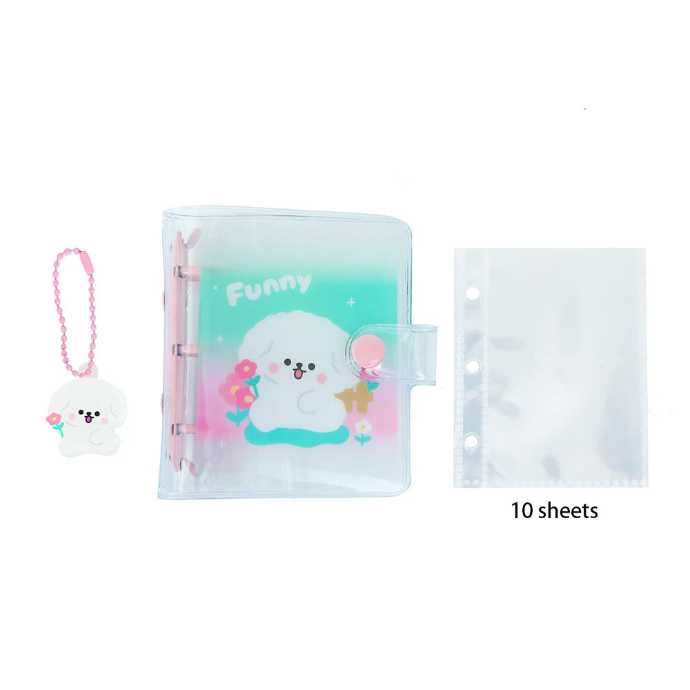 Cute Bear PVC Three Hole Loose Leaf Album Transparent Cartoon