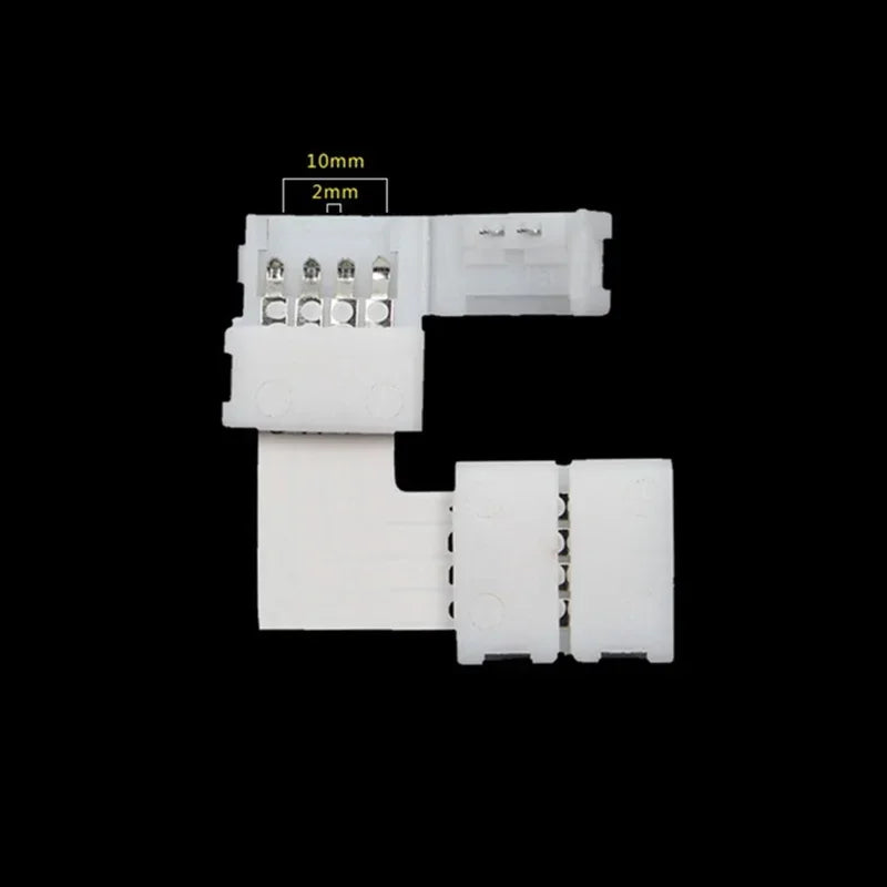 L-shape 4Pin RGB 5050 LED Connector Strip Light Connectors L-shaped
