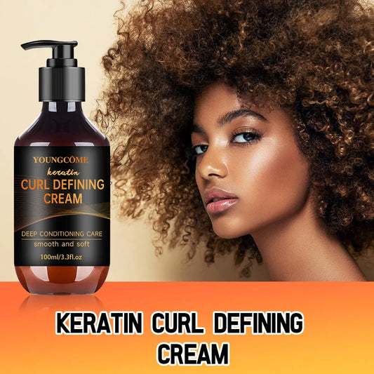 YOUNGCOME Keratin Curl Defining Cream – Deep Moisture & Shine Curl Defining Cream Oasis Select