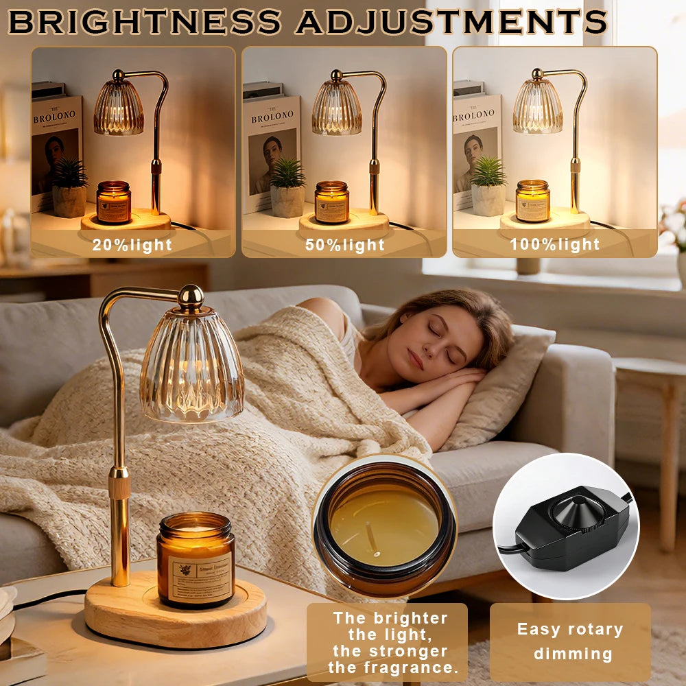 Dimmable Candle Warmer Lamp | Flameless Wax Melt Aroma Light