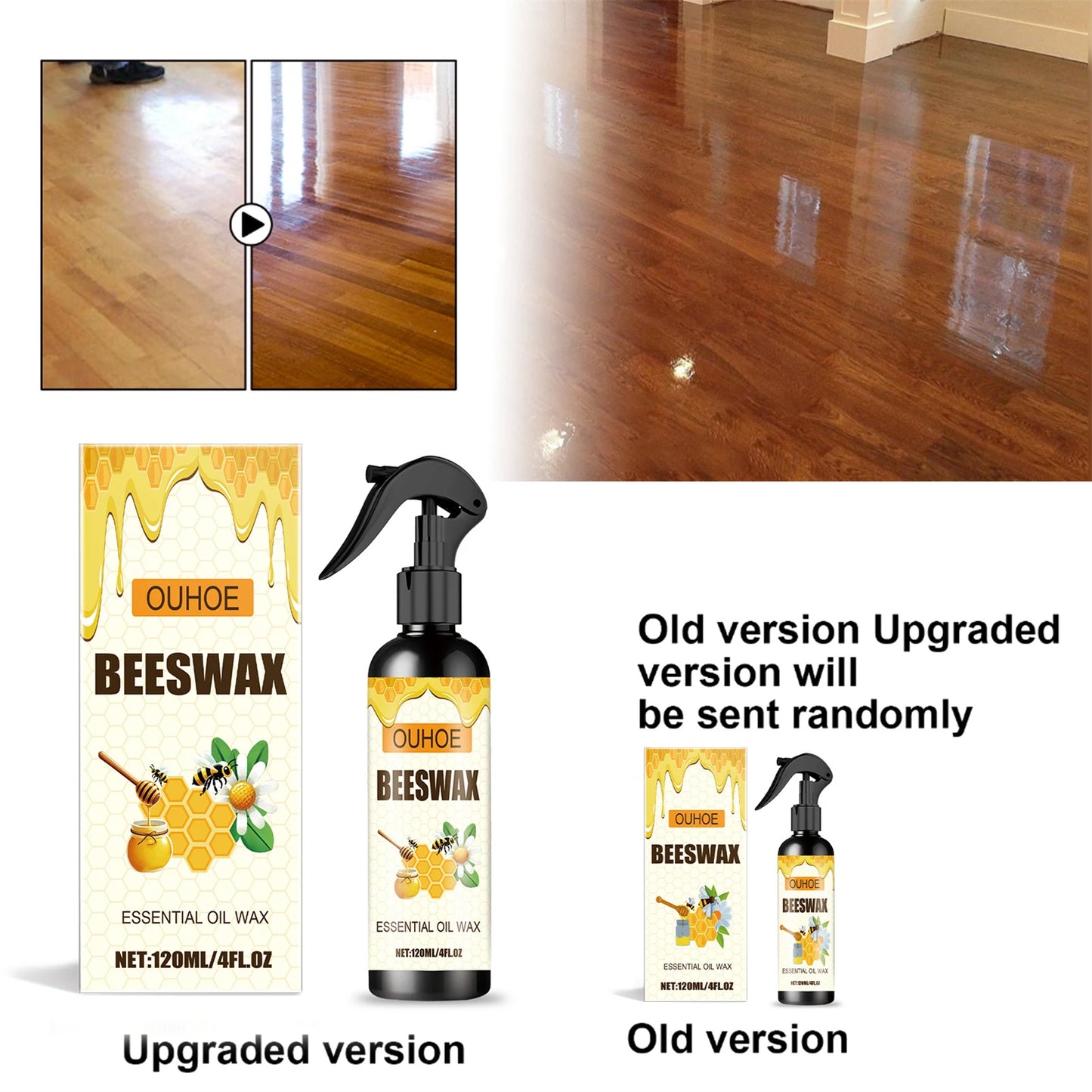 Natural Beeswax Spray For Wood Furniture Brightens Care Polished Wax for Regular Hardwood Floors Peaceful Pleasures Health and Wellness