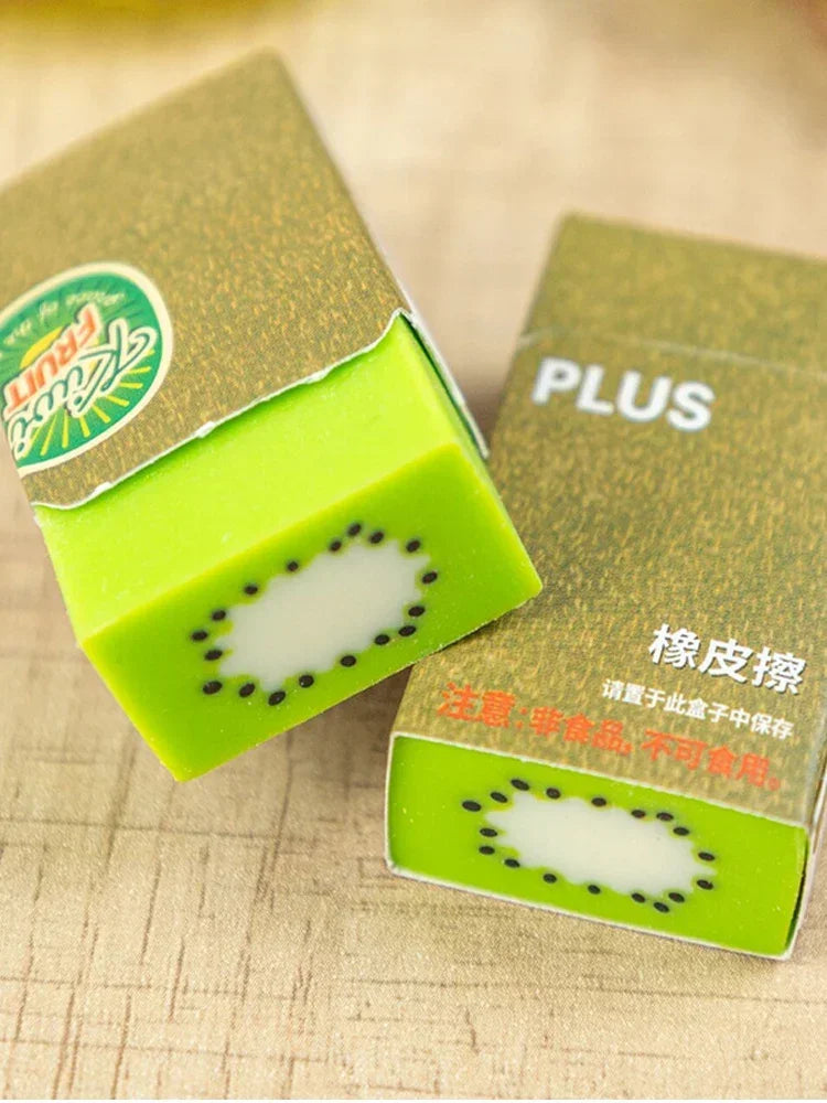 Japan Fruit Eraser Cute Watermelon Banana Kiwi Orange Kawaii Stationery Pomelo Durian Dragon Fruit Bamboo Vegetable Peaceful Pleasures Health and Wellness