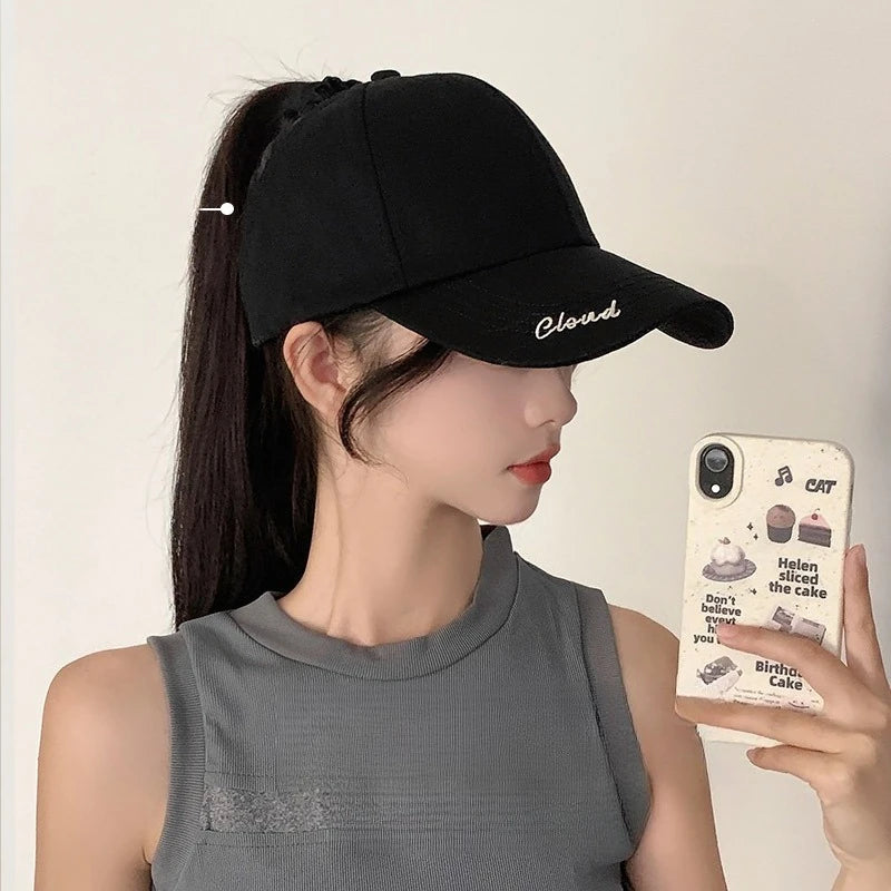 Women's Sun Hat with Ponytail Hole | Breathable Baseball Cap