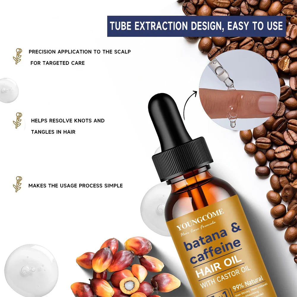 Batana & Caffeine Hair Treatment Oil – Strengthen & Condition