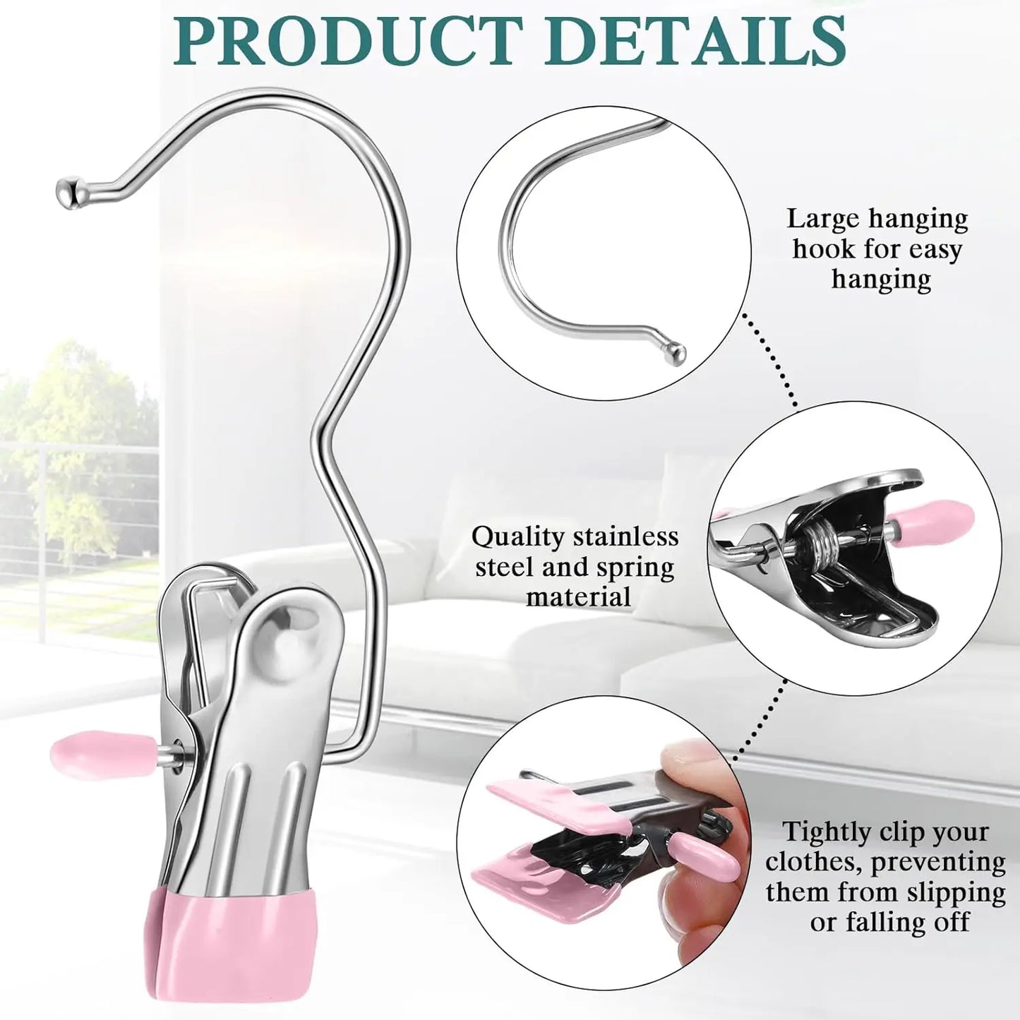 Multicolor Boot Hangers & Clips - Stainless Steel Laundry Hooks for Pants, Towels, Socks in Closet & Travel Peaceful Pleasures Health and Wellness