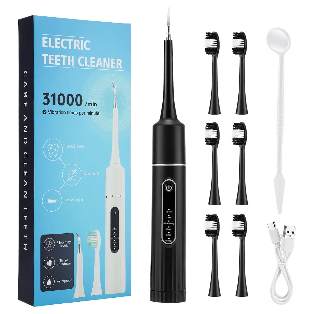 Electric Sonic Teeth Cleaner 6-Mode Tartar Remover & Whitener