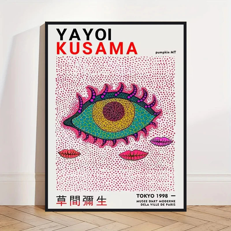 Yayoi Kusama Abstract Pumpkin Canvas Wall Art Print | Unframed