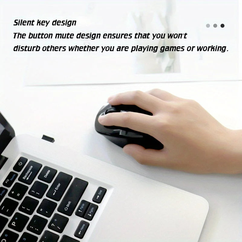 Wireless Mouse Silent mouse For Office Library, Portable Computer Mice with USB Receiver, ergonomic wireless mouse for laptop,PC Peaceful Pleasures Health and Wellness
