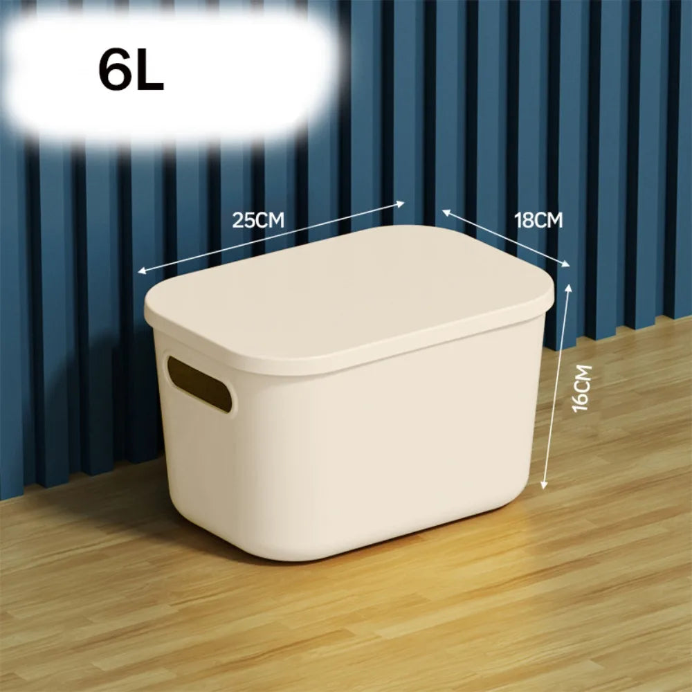 Stackable Plastic Storage Box with Lid | Home Organizer