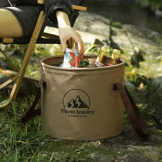 Collapsible Camping Bucket 5/10/20L – Foldable Waterproof Collapsible Camping Bucket Peaceful Pleasures Health and Wellness
