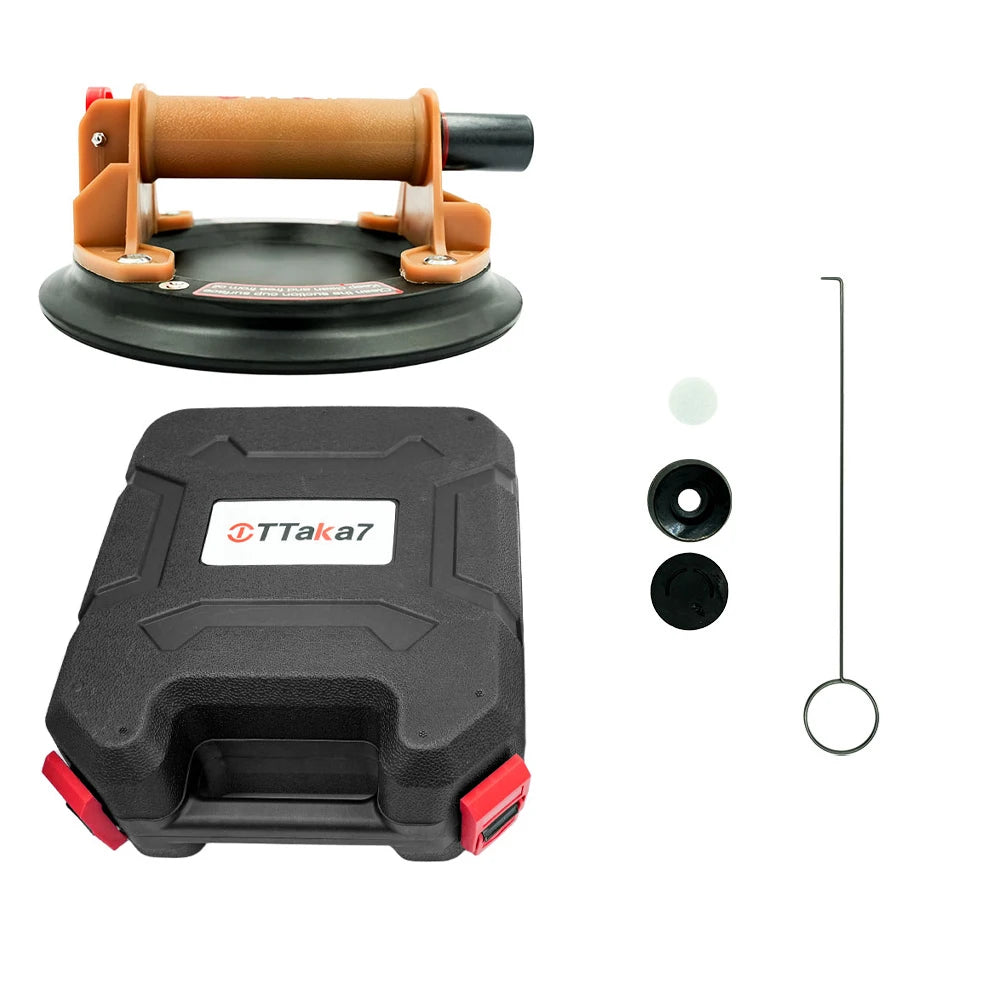 Upgraded Vacuum Suction Cup 200kg Load Capacity Heavy-duty Ceramic Tile Adsorption Granite Glass Lifting Vacuum Spreader Peaceful Pleasures Health and Wellness 1PC with plastic box 4