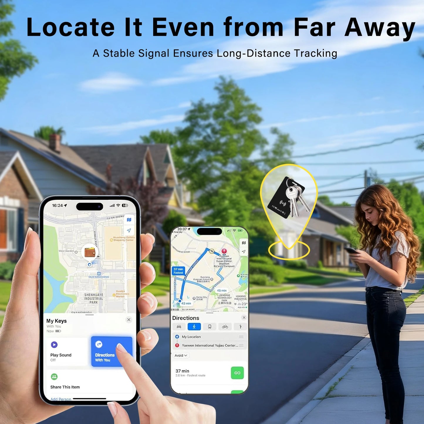 Portable Smart Wallet Track Card, Ultra-thin Anti-Lost Tracker Card Work with Apple Find My App Mini GPS Tracker for IOS System Peaceful Pleasures Health and Wellness