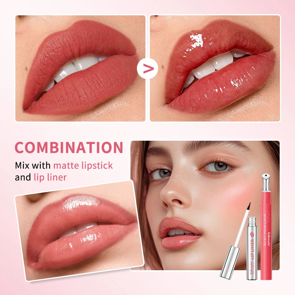 Lakerain Moisturizing Lip Oil Gloss – Plumping & Long-Lasting