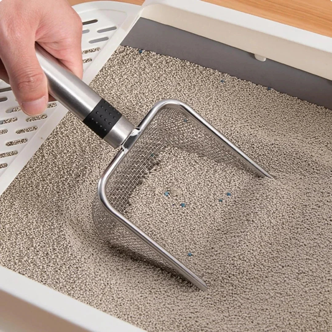 Stainless Steel Cat Litter Scoop – Durable, Easy Clean, Ergonomic Handle, Rust-Resistant, Ideal for Quick Waste Removal Peaceful Pleasures Health and Wellness