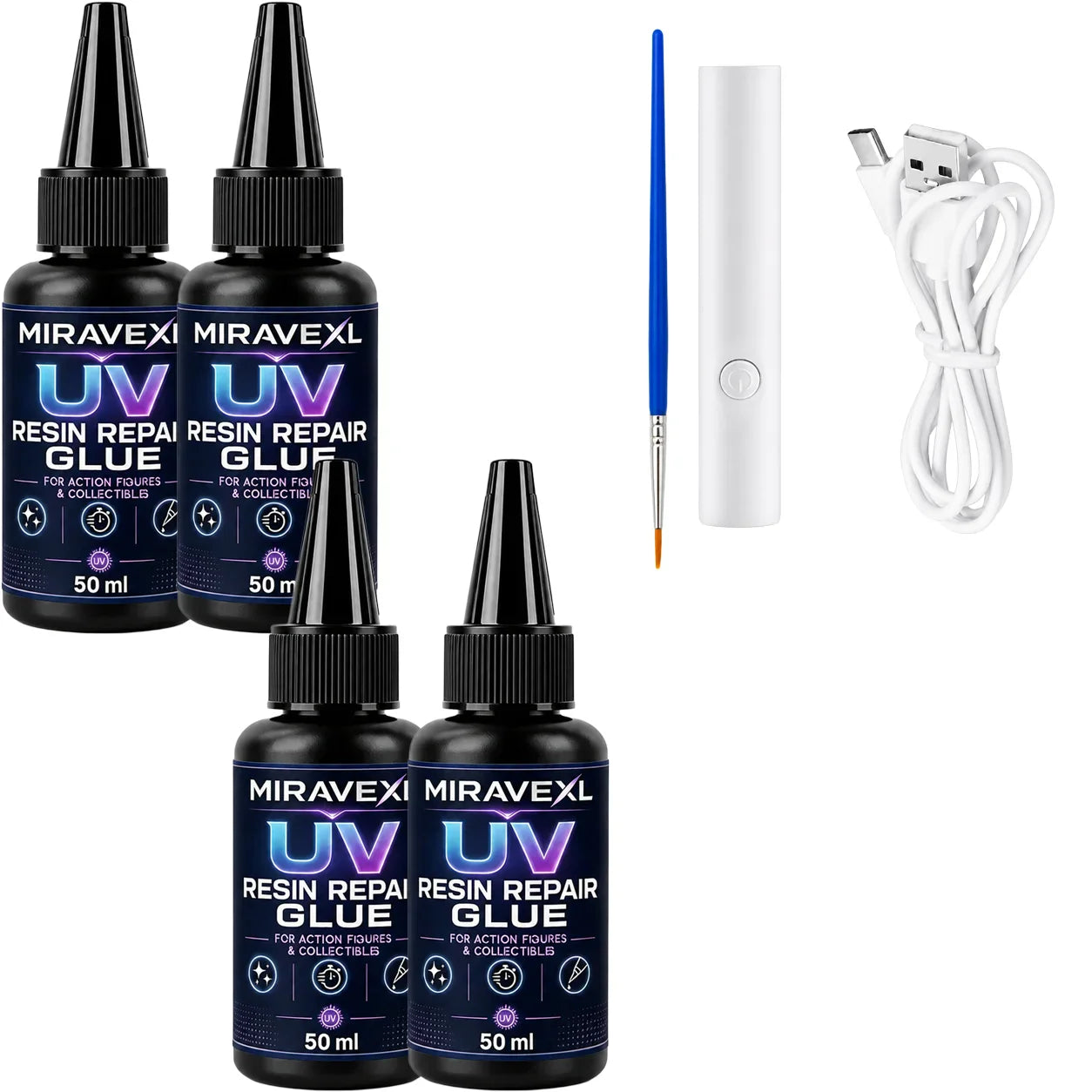 MIRAVEXL UV Resin Repair Glue 25ml/50ml | Action Figure Kit