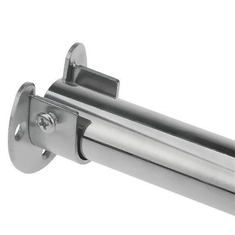 1Pc Stainless Steel Flange Seat Wardrobe Hanger Rod Tube Hook Fixed Support Bracket Seat Fixing Hardware Accessories Curtain Rod Peaceful Pleasures Health and Wellness