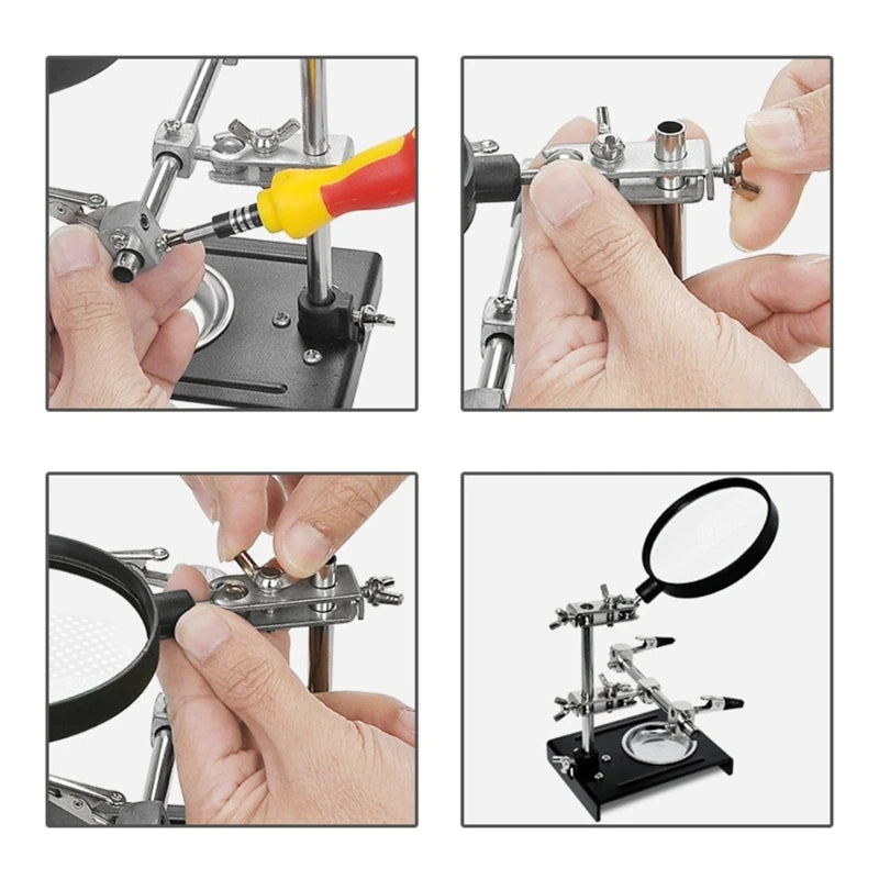 Hot Selling Helping Hands Soldering Station 5X Glass with Auxiliary Clips Repair Tools fits for Soldering Assembly Dropship Peaceful Pleasures Health and Wellness