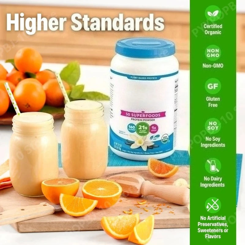Organic Vegan Protein + 50 Superfoods Vanilla Bean | 2.02 Lb