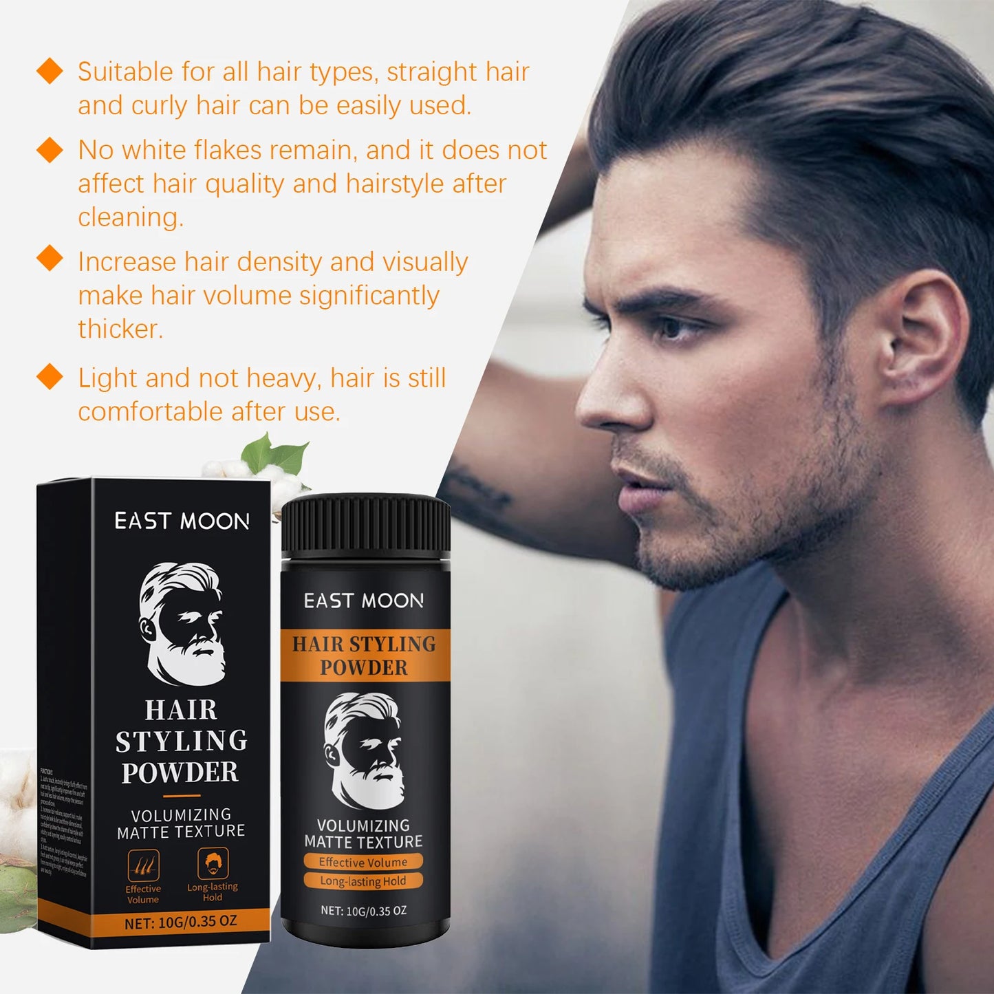 East Moon Hair Styling Powder – Volume, Matte & Oil Control