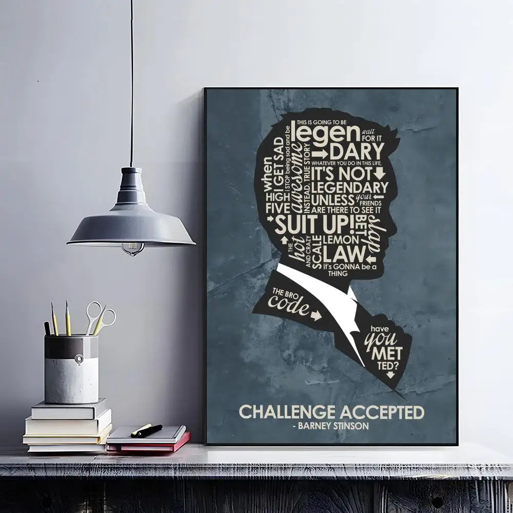 How I Met Your Mother Poster – HD Self-Adhesive Wall Art Wall Art Poster Peaceful Pleasures Health and Wellness Black9 50X70cmNoframe